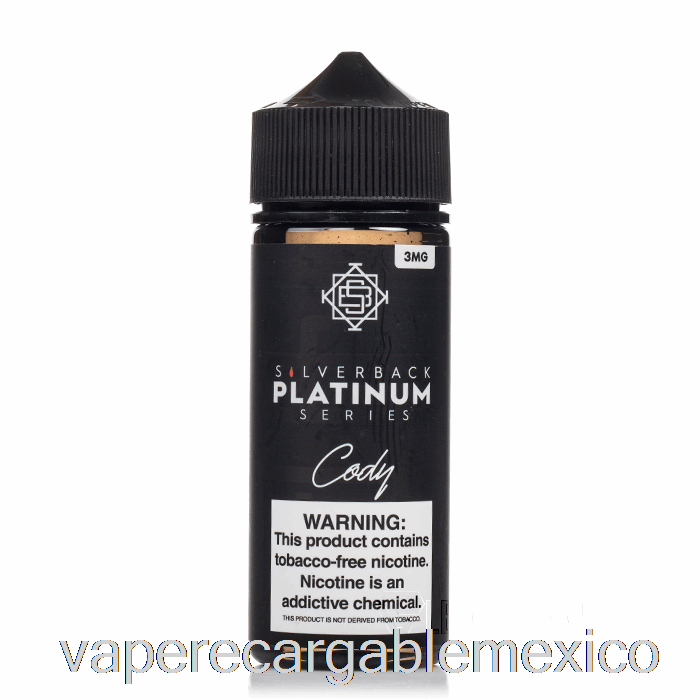 Vape Recargable Cody - Serie Silverback Platinum - 120ml 0mg